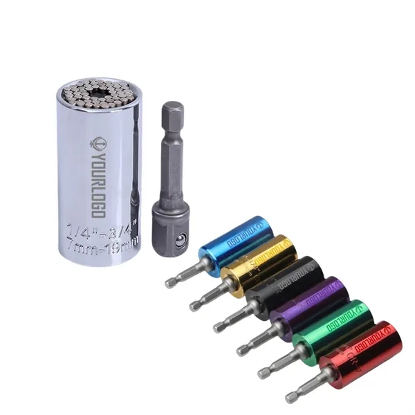 Super Universal Socket Wrench Set with Power Drill Adapter - Super Universal Socket Wrench Set with Power Drill Adapter - Image 0 of 3