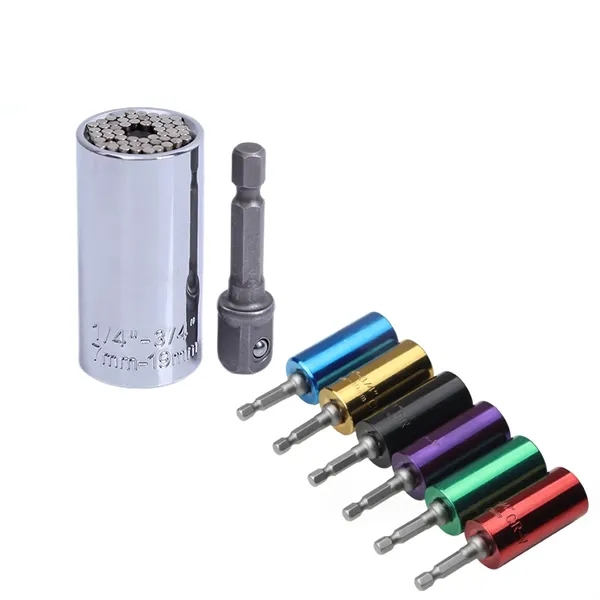 Super Universal Socket Wrench Set with Power Drill Adapter - Super Universal Socket Wrench Set with Power Drill Adapter - Image 1 of 3