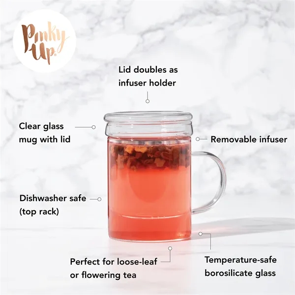 Pinky Up® Blake Glass Tea Infuser Mug - Pinky Up® Blake Glass Tea Infuser Mug - Image 7 of 10