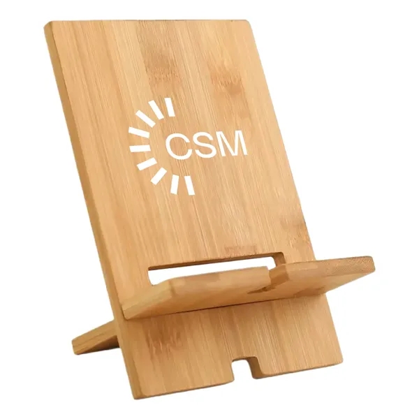 Eco-Friendly Bamboo Cell Phone Stand - Eco-Friendly Bamboo Cell Phone Stand - Image 1 of 4
