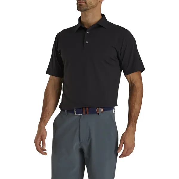 FootJoy Men's ProDry Performance Solid Stretch Pique Polo - FootJoy Men's ProDry Performance Solid Stretch Pique Polo - Image 7 of 8