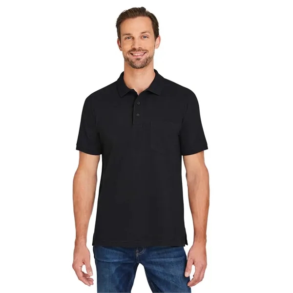 Harriton Men's Valiant Cotton Snag Protect Pocket Polo - Harriton Men's Valiant Cotton Snag Protect Pocket Polo - Image 4 of 23