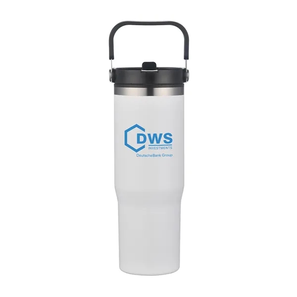 30oz. Double Wall SS / PP Mug with Handle and Flip Straw - 30oz. Double Wall SS / PP Mug with Handle and Flip Straw - Image 2 of 15