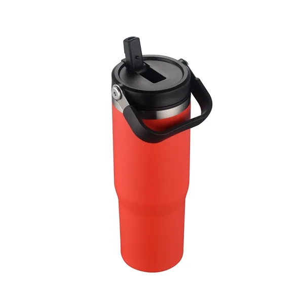 30oz. Double Wall SS / PP Mug with Handle and Flip Straw - 30oz. Double Wall SS / PP Mug with Handle and Flip Straw - Image 4 of 15