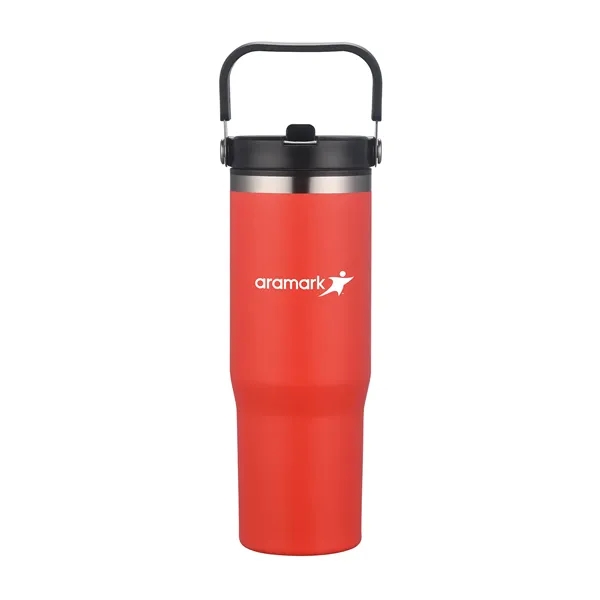 30oz. Double Wall SS / PP Mug with Handle and Flip Straw - 30oz. Double Wall SS / PP Mug with Handle and Flip Straw - Image 5 of 15