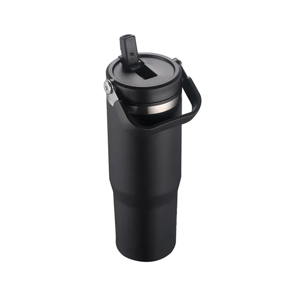 30oz. Double Wall SS / PP Mug with Handle and Flip Straw - 30oz. Double Wall SS / PP Mug with Handle and Flip Straw - Image 7 of 15