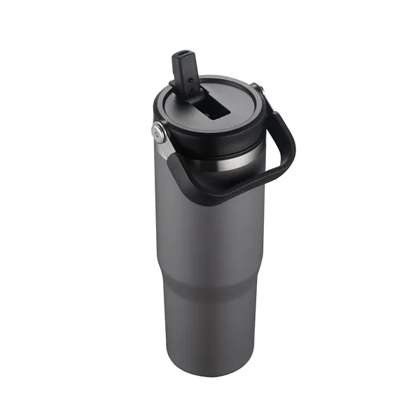 30oz. Double Wall SS / PP Mug with Handle and Flip Straw - 30oz. Double Wall SS / PP Mug with Handle and Flip Straw - Image 10 of 15