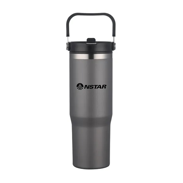 30oz. Double Wall SS / PP Mug with Handle and Flip Straw - 30oz. Double Wall SS / PP Mug with Handle and Flip Straw - Image 11 of 15