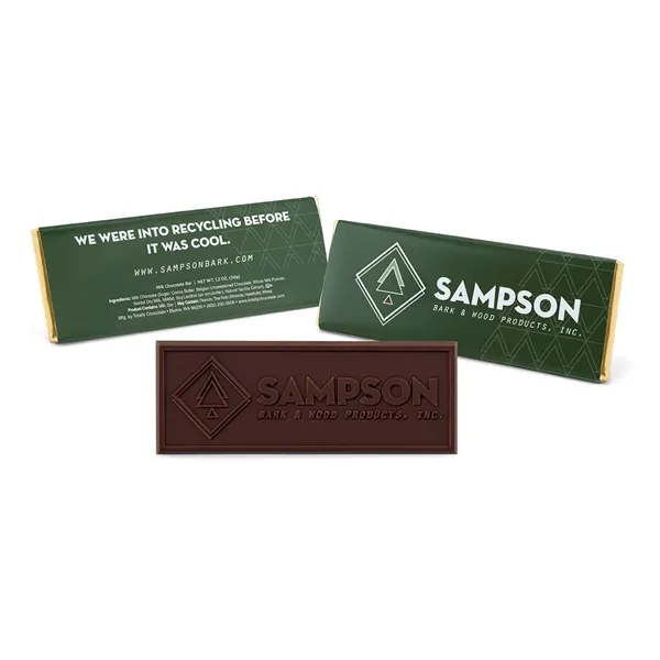 Custom Chocolate Bar & Wrapper - 2x5in - Custom Chocolate Bar & Wrapper - 2x5in - Image 1 of 7
