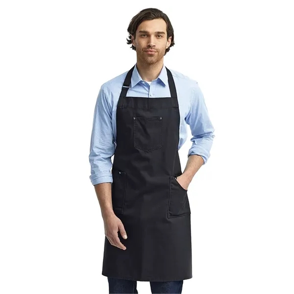 Artisan Collection by Reprime Cotton Chino Bib Apron with... - Artisan Collection by Reprime Cotton Chino Bib Apron with... - Image 2 of 15