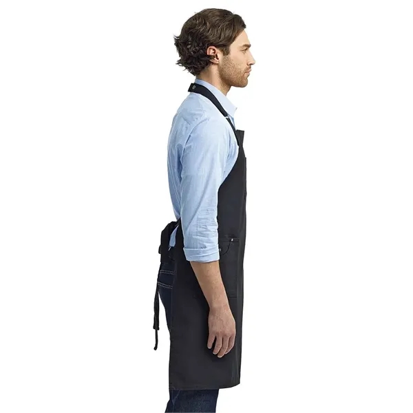 Artisan Collection by Reprime Cotton Chino Bib Apron with... - Artisan Collection by Reprime Cotton Chino Bib Apron with... - Image 3 of 15