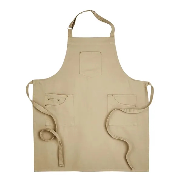 Artisan Collection by Reprime Cotton Chino Bib Apron with... - Artisan Collection by Reprime Cotton Chino Bib Apron with... - Image 4 of 15