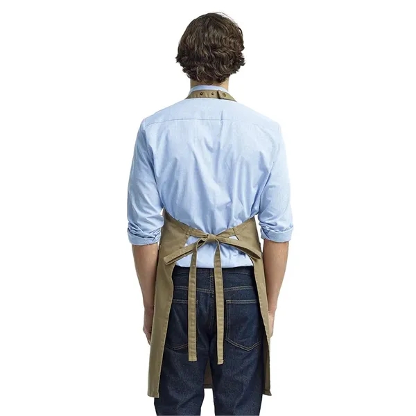 Artisan Collection by Reprime Cotton Chino Bib Apron with... - Artisan Collection by Reprime Cotton Chino Bib Apron with... - Image 5 of 15