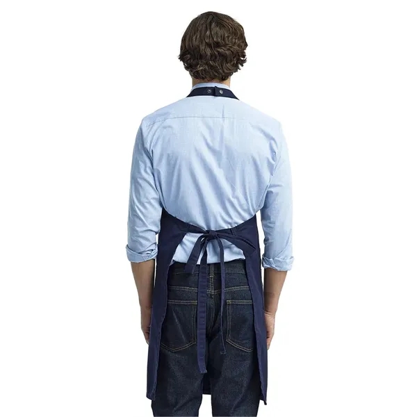Artisan Collection by Reprime Cotton Chino Bib Apron with... - Artisan Collection by Reprime Cotton Chino Bib Apron with... - Image 9 of 15