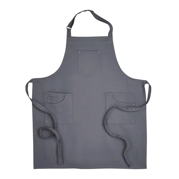 Artisan Collection by Reprime Cotton Chino Bib Apron with... - Artisan Collection by Reprime Cotton Chino Bib Apron with... - Image 12 of 15
