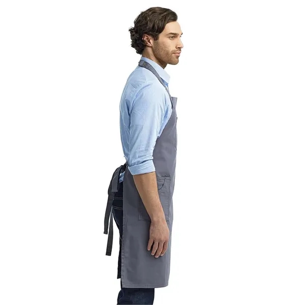 Artisan Collection by Reprime Cotton Chino Bib Apron with... - Artisan Collection by Reprime Cotton Chino Bib Apron with... - Image 15 of 15