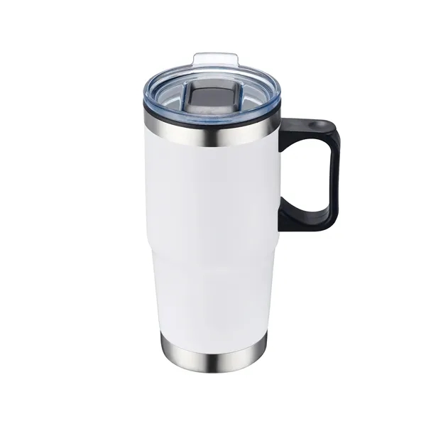 24oz Double Wall SS / PP Mug with Clear Closure Lid and Hand