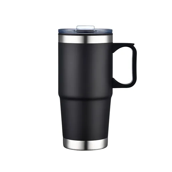 24oz Double Wall SS / PP Mug with Clear Closure Lid and Hand