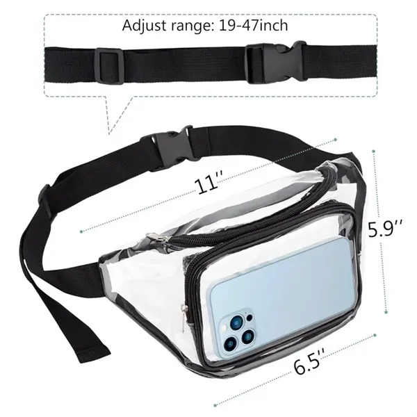 Transparent Fanny Pack with Adjustable Strap - Transparent Fanny Pack with Adjustable Strap - Image 1 of 4