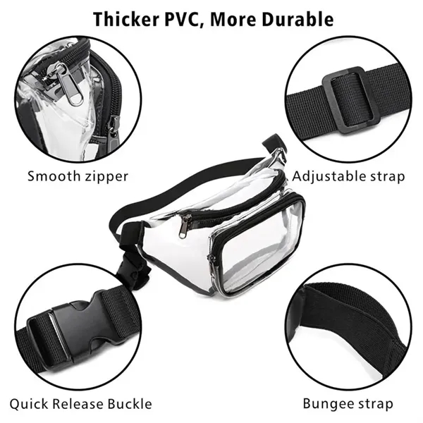 Transparent Fanny Pack with Adjustable Strap - Transparent Fanny Pack with Adjustable Strap - Image 3 of 4