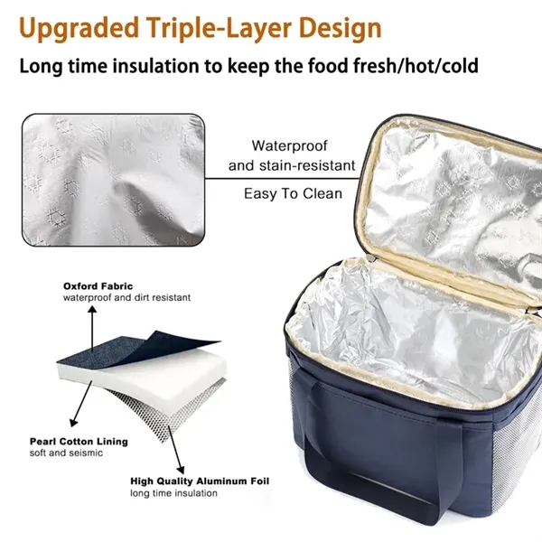Insulated Lunch Bag Cooler Tote - Insulated Lunch Bag Cooler Tote - Image 2 of 5