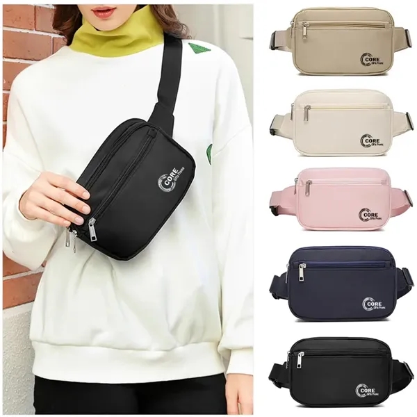 Double Layer Fanny Pack Crossbody Bag - Double Layer Fanny Pack Crossbody Bag - Image 0 of 4