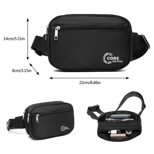 Double Layer Fanny Pack Crossbody Bag - Double Layer Fanny Pack Crossbody Bag - Image 1 of 4