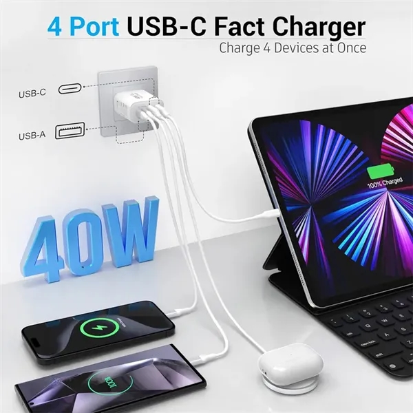 40W USB C Charger Fast Charging Block - 40W USB C Charger Fast Charging Block - Image 4 of 6