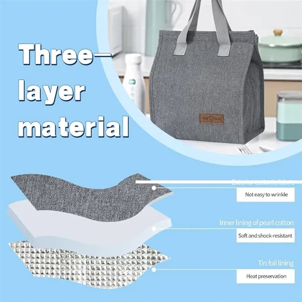 Simple Insulated Lunch Tote Bag - Simple Insulated Lunch Tote Bag - Image 3 of 4