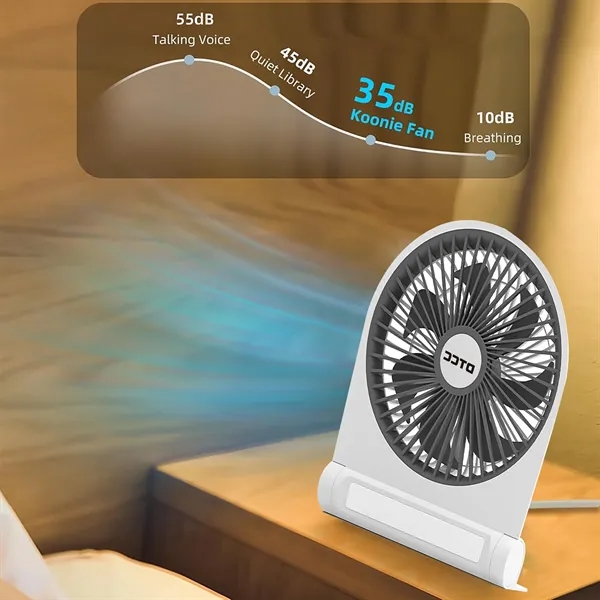 Strong Wind Ultra Quiet Rechargeable Fan With Desk lamp - Strong Wind Ultra Quiet Rechargeable Fan With Desk lamp - Image 4 of 4