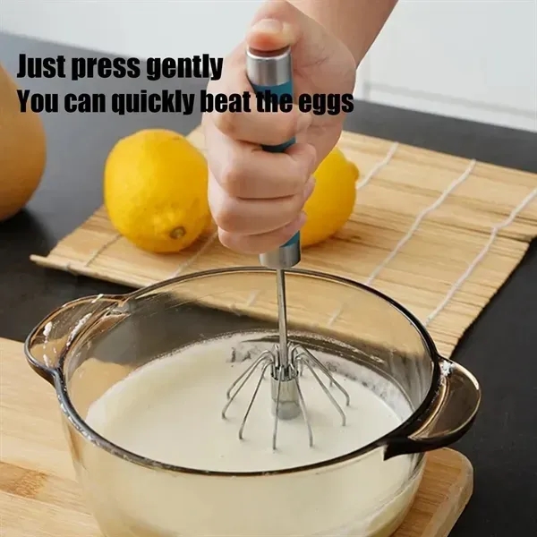 Baking Tools Hand Push Semi-automatic Egg Whisk 10inches - Baking Tools Hand Push Semi-automatic Egg Whisk 10inches - Image 2 of 3