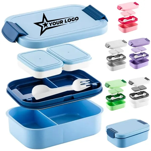 Large Capacity Bento Lunch Box with Compartments - Large Capacity Bento Lunch Box with Compartments - Image 0 of 4