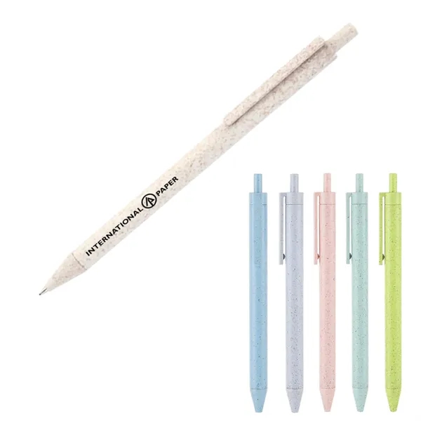 Eco- Friendly Retractable Wheat Straw Ballpoint Pen - Eco- Friendly Retractable Wheat Straw Ballpoint Pen - Image 0 of 1
