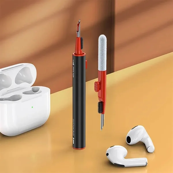 3-in-1 Earphone Cleaner Pen with Soft Brush Flocking Sponge - 3-in-1 Earphone Cleaner Pen with Soft Brush Flocking Sponge - Image 4 of 4