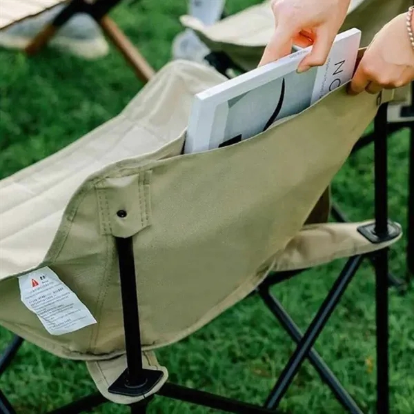 Lightweight Folding Camping Chair with Side Pocket - Lightweight Folding Camping Chair with Side Pocket - Image 3 of 4