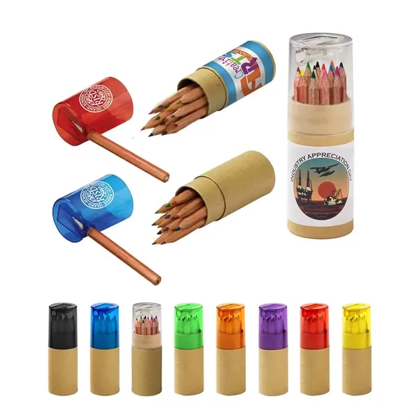 Colored Pencil Set in Tube with Sharpener - Colored Pencil Set in Tube with Sharpener - Image 0 of 10