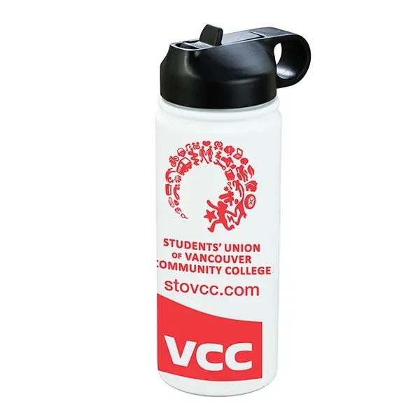 Custom 19 oz Powder Coated Double Wall Insulated Stainless Steel