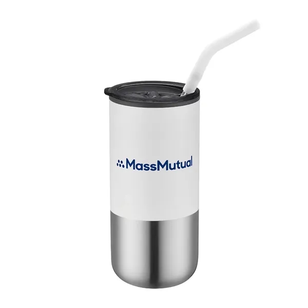 16oz. Double Wall SS / PP Tumbler w/Silicone Sip Steel Straw - 16oz. Double Wall SS / PP Tumbler w/Silicone Sip Steel Straw - Image 1 of 12