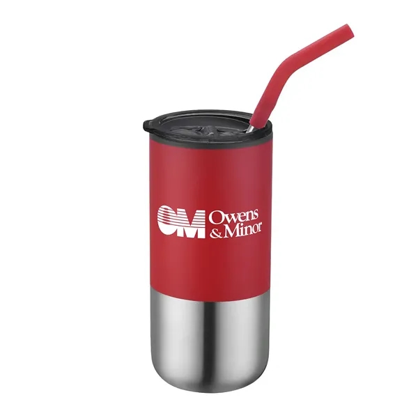 16oz. Double Wall SS / PP Tumbler w/Silicone Sip Steel Straw - 16oz. Double Wall SS / PP Tumbler w/Silicone Sip Steel Straw - Image 3 of 12