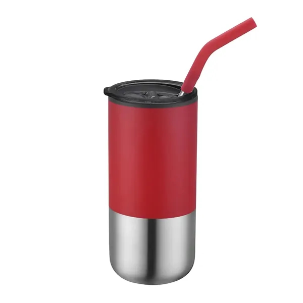 16oz. Double Wall SS / PP Tumbler w/Silicone Sip Steel Straw - 16oz. Double Wall SS / PP Tumbler w/Silicone Sip Steel Straw - Image 4 of 12