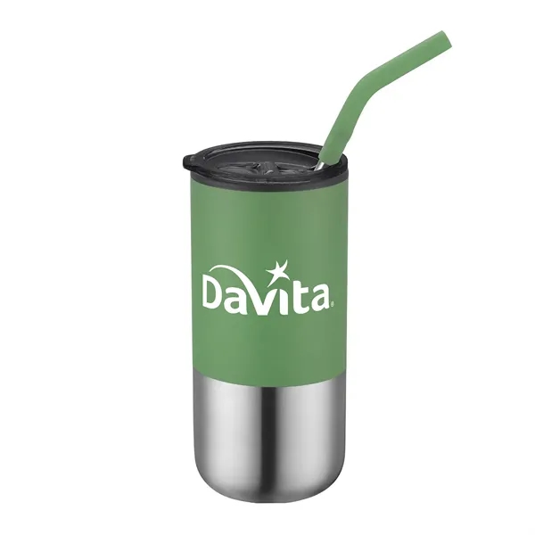 16oz. Double Wall SS / PP Tumbler w/Silicone Sip Steel Straw - 16oz. Double Wall SS / PP Tumbler w/Silicone Sip Steel Straw - Image 5 of 12