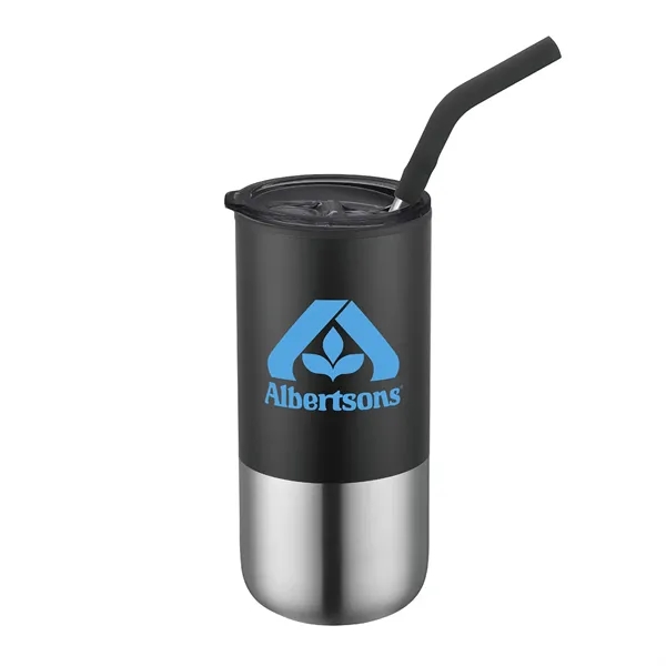 16oz. Double Wall SS / PP Tumbler w/Silicone Sip Steel Straw - 16oz. Double Wall SS / PP Tumbler w/Silicone Sip Steel Straw - Image 7 of 12