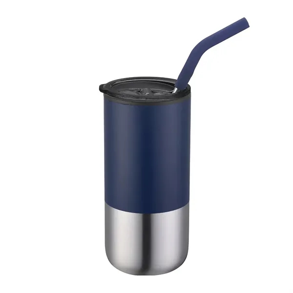 16oz. Double Wall SS / PP Tumbler w/Silicone Sip Steel Straw - 16oz. Double Wall SS / PP Tumbler w/Silicone Sip Steel Straw - Image 10 of 12