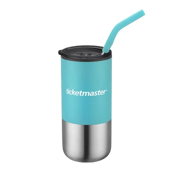 16oz. Double Wall SS / PP Tumbler w/Silicone Sip Steel Straw - 16oz. Double Wall SS / PP Tumbler w/Silicone Sip Steel Straw - Image 11 of 12