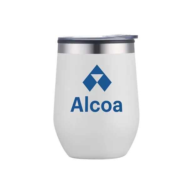 12oz. Double Wall SS / PP Wine Mug with Clear Lid - 12oz. Double Wall SS / PP Wine Mug with Clear Lid - Image 1 of 15