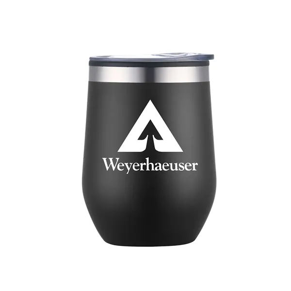 12oz. Double Wall SS / PP Wine Mug with Clear Lid - 12oz. Double Wall SS / PP Wine Mug with Clear Lid - Image 3 of 15