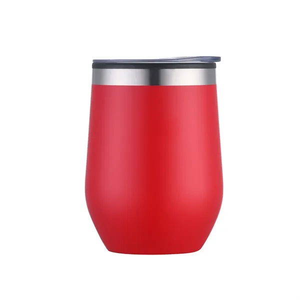 12oz. Double Wall SS / PP Wine Mug with Clear Lid - 12oz. Double Wall SS / PP Wine Mug with Clear Lid - Image 9 of 15
