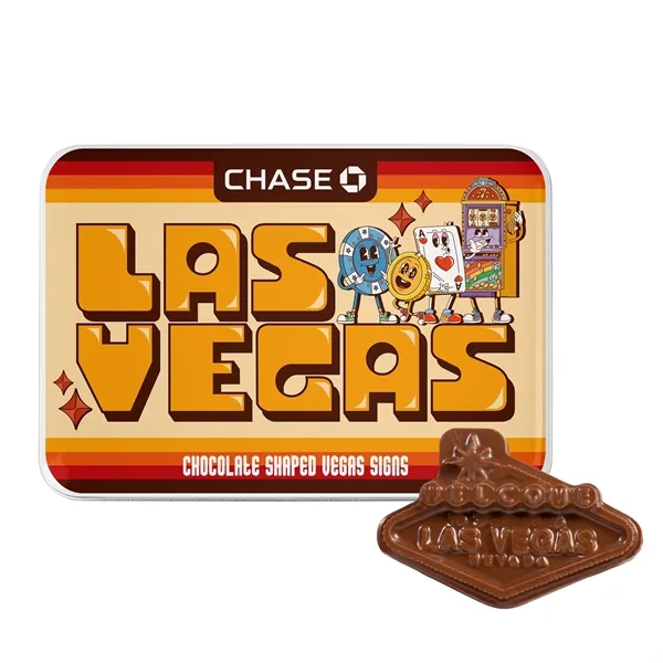 Gift Tin with Las Vegas Sign Chocolates