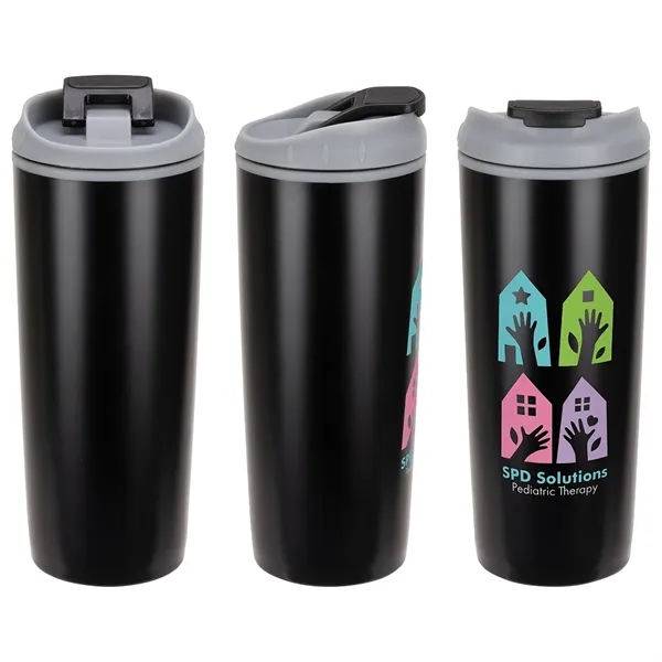 Olympia 17 oz Stainless Steel/Polypropylene Tumbler with Fli - Olympia 17 oz Stainless Steel/Polypropylene Tumbler with Fli - Image 1 of 4