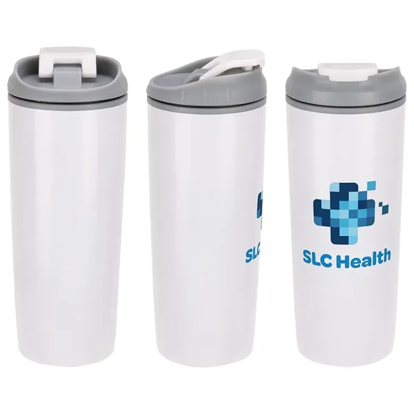 Olympia 17 oz Stainless Steel/Polypropylene Tumbler with Fli - Olympia 17 oz Stainless Steel/Polypropylene Tumbler with Fli - Image 4 of 4